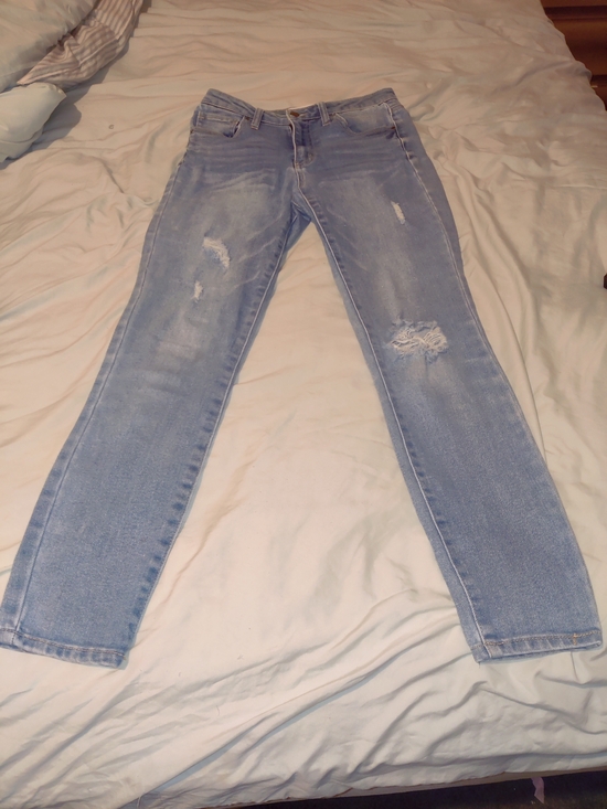 RSQ Denim - RSQ Distressed High Rise Skinny Jeans Light Wash Size 3/w26